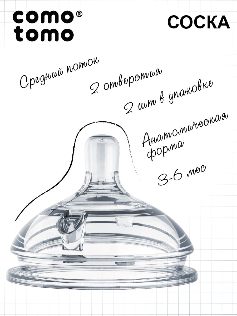 Набор сосок для бутылочки Comotomo
