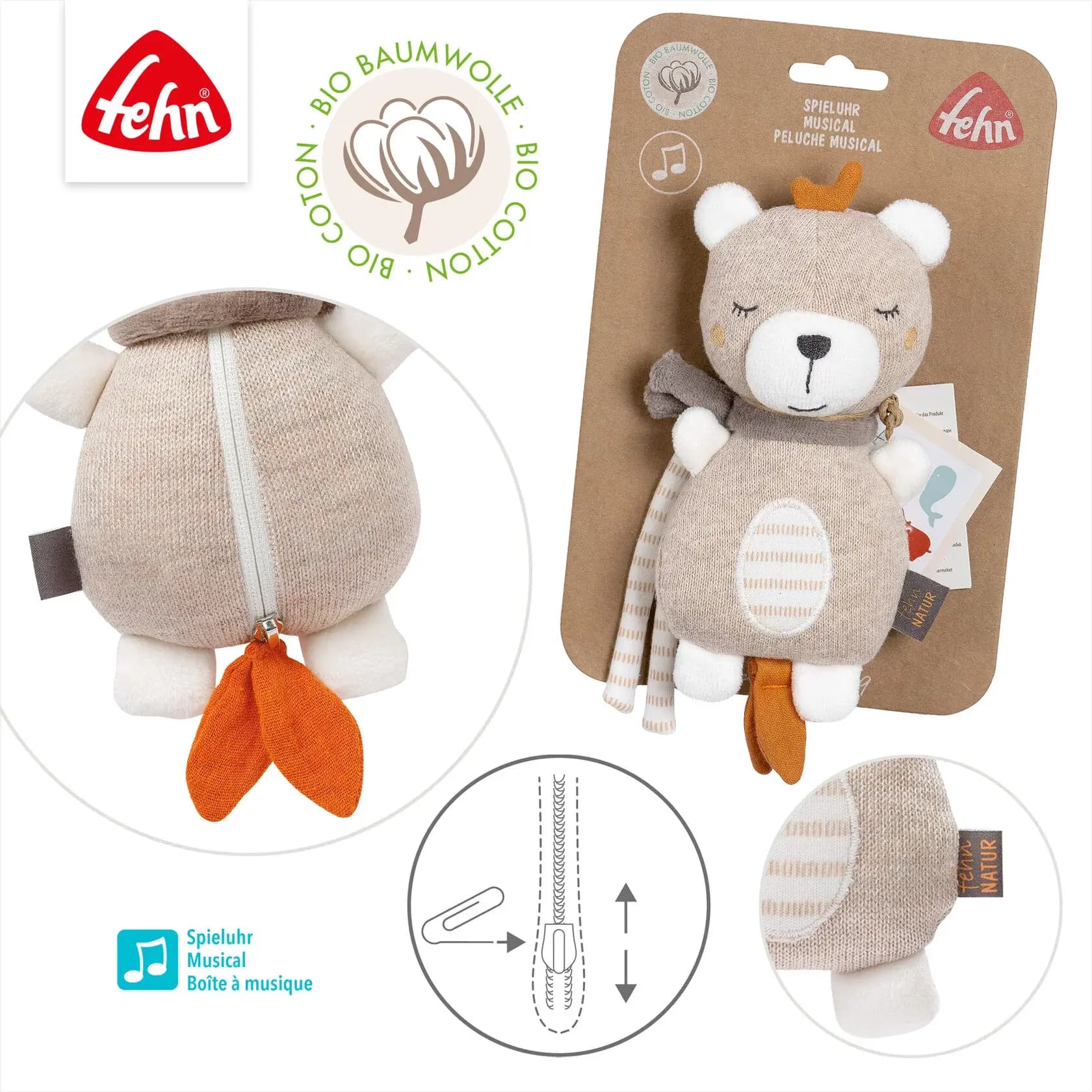 Музыкальная игрушка-подвеска Медвежонок