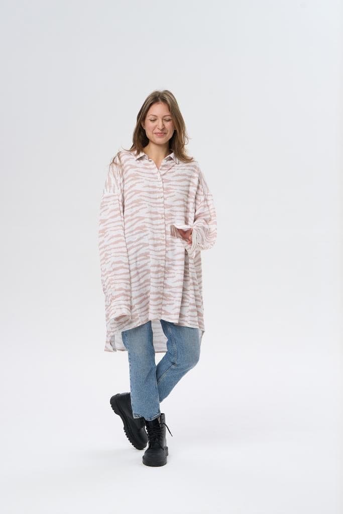 Рубашка oversize, Зебра