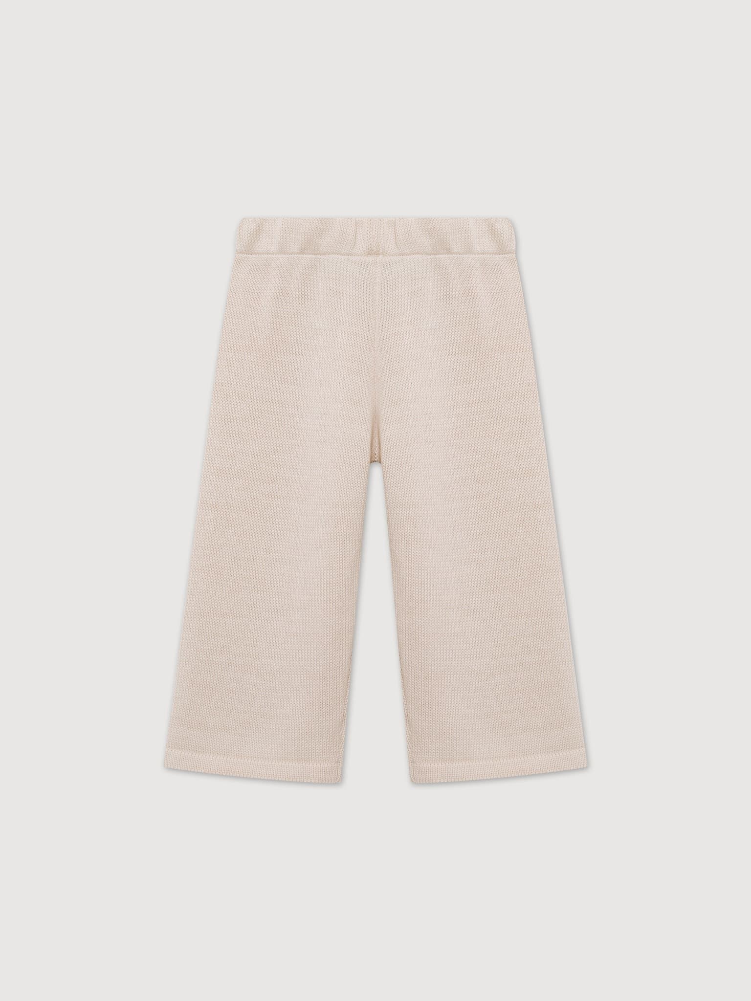 Широкие вязаные брюки, Молоко