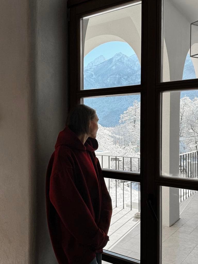 Свитшот oversize с капюшоном, Бордо