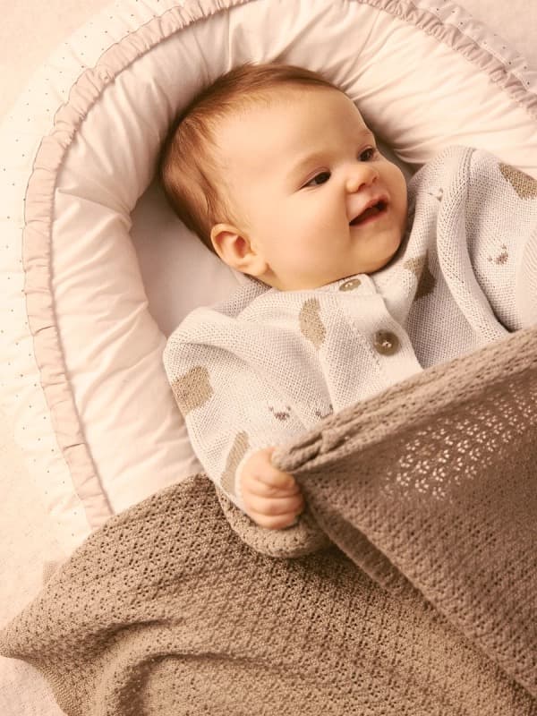 Плед-пеленка ажурная, Капучино