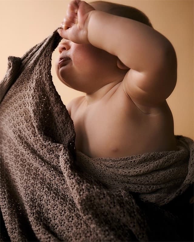 Плед-пеленка ажурная, Капучино