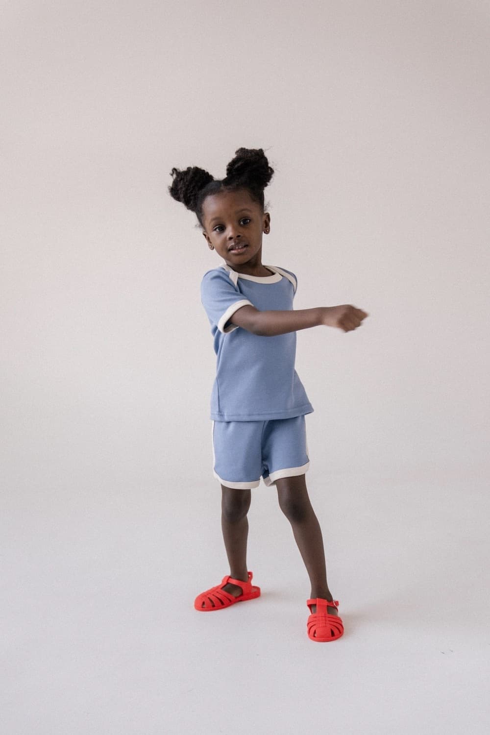 Шорты Голубика-сливочное облако