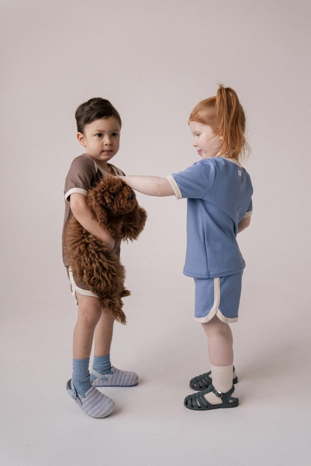 Шорты Голубика-сливочное облако