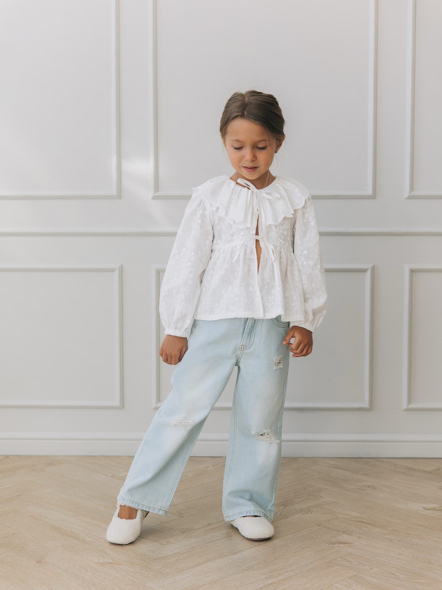 Блузка из шитья "Мия", Молоко