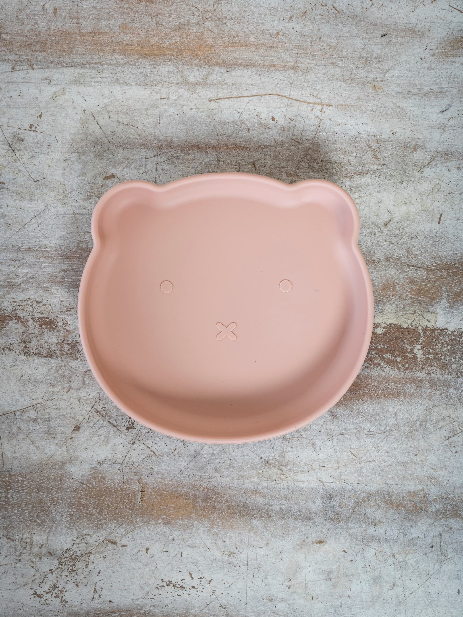 Силиконовая тарелка на присоске 400 мл Мишка, Cotton candy