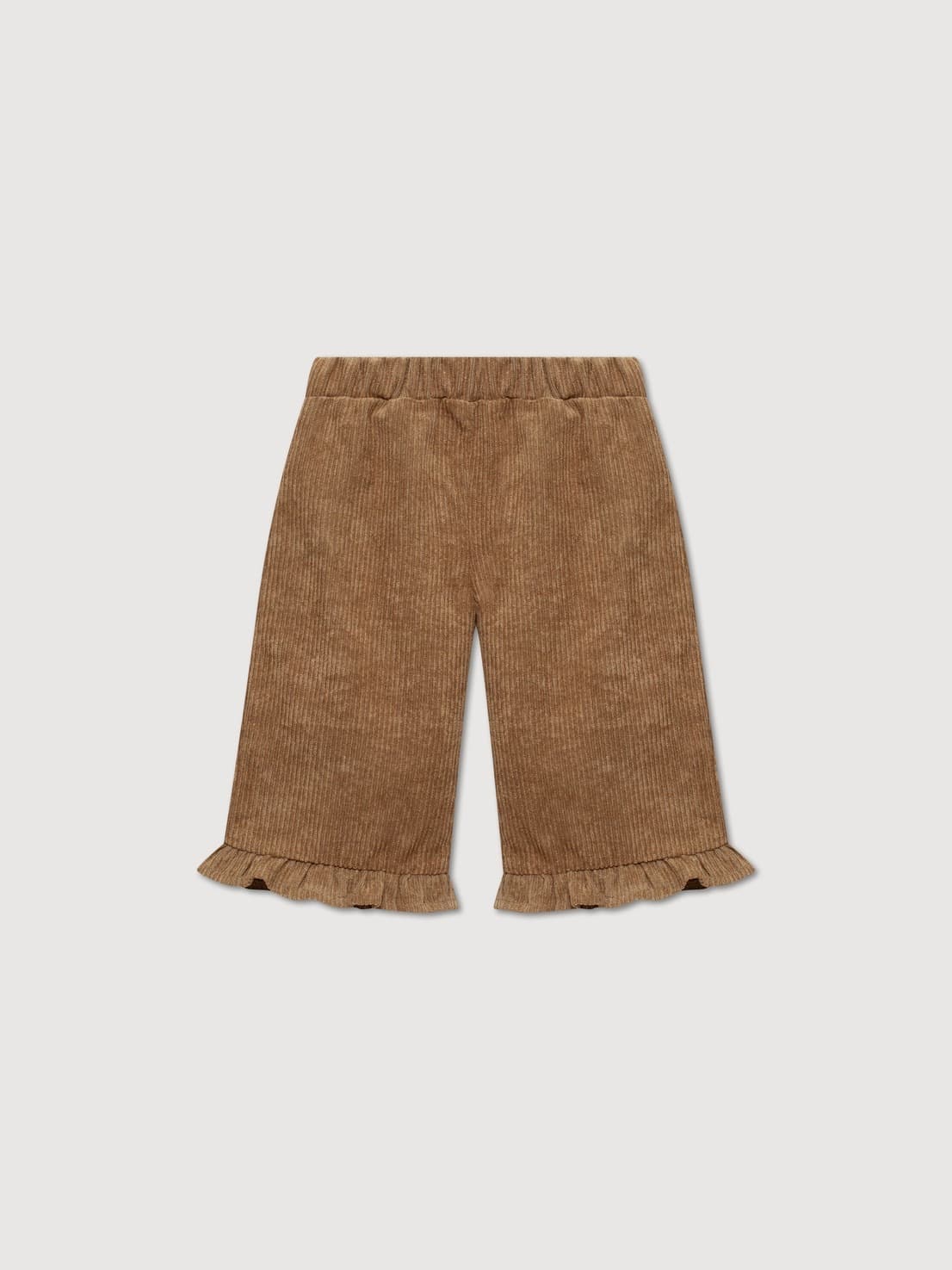 Вельветовые брюки с рюшками, Кэмел