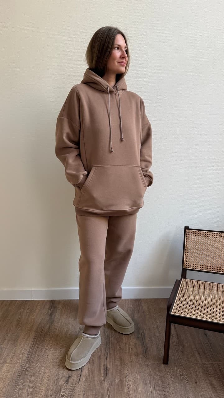 Брюки премиум утепленные, Мокко