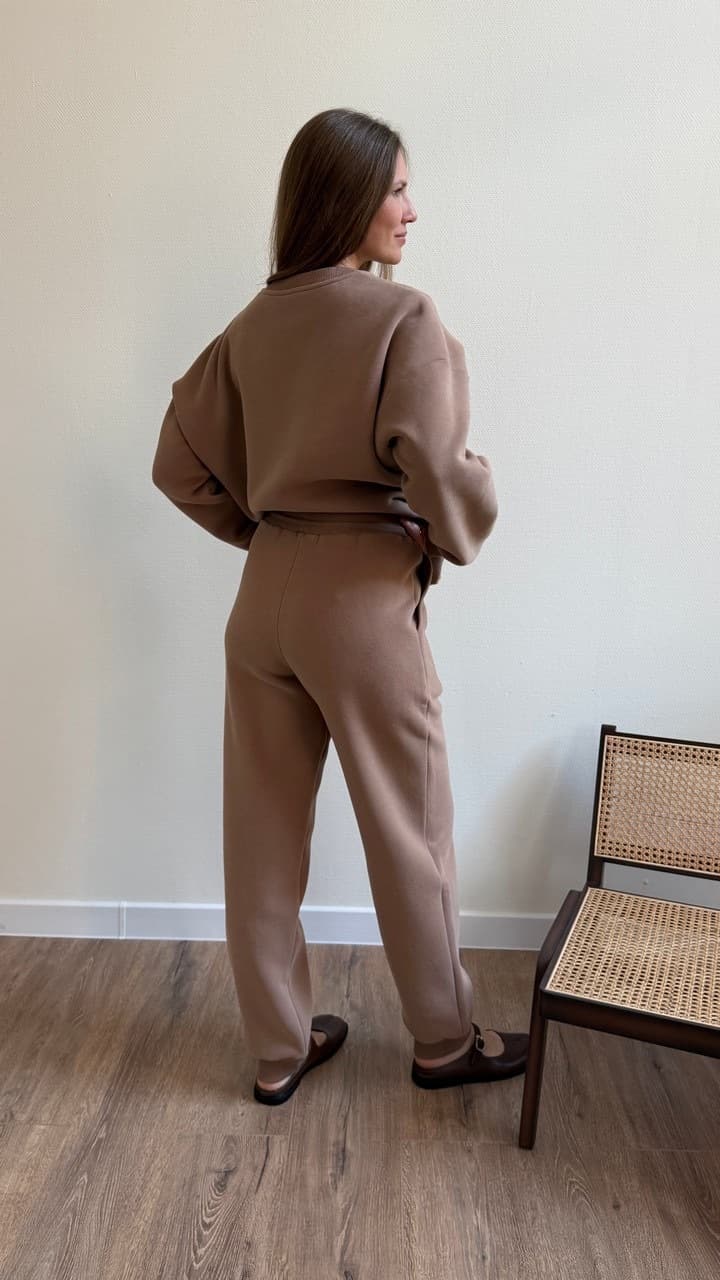 Брюки премиум утепленные, Мокко