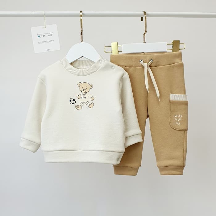 Комплект свитшот и брюки SoftTouch, Экрю