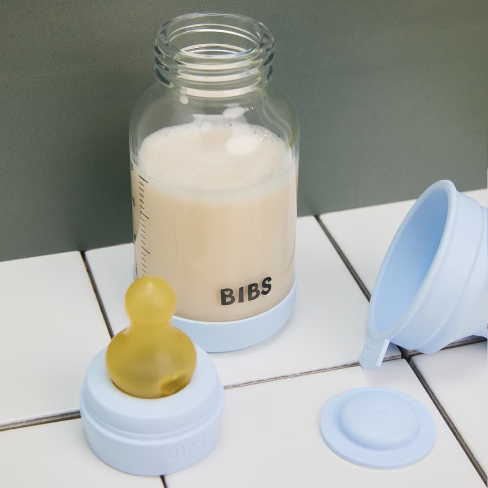 Стеклянная бутылочка BIBS - Baby Blue, 120 мл