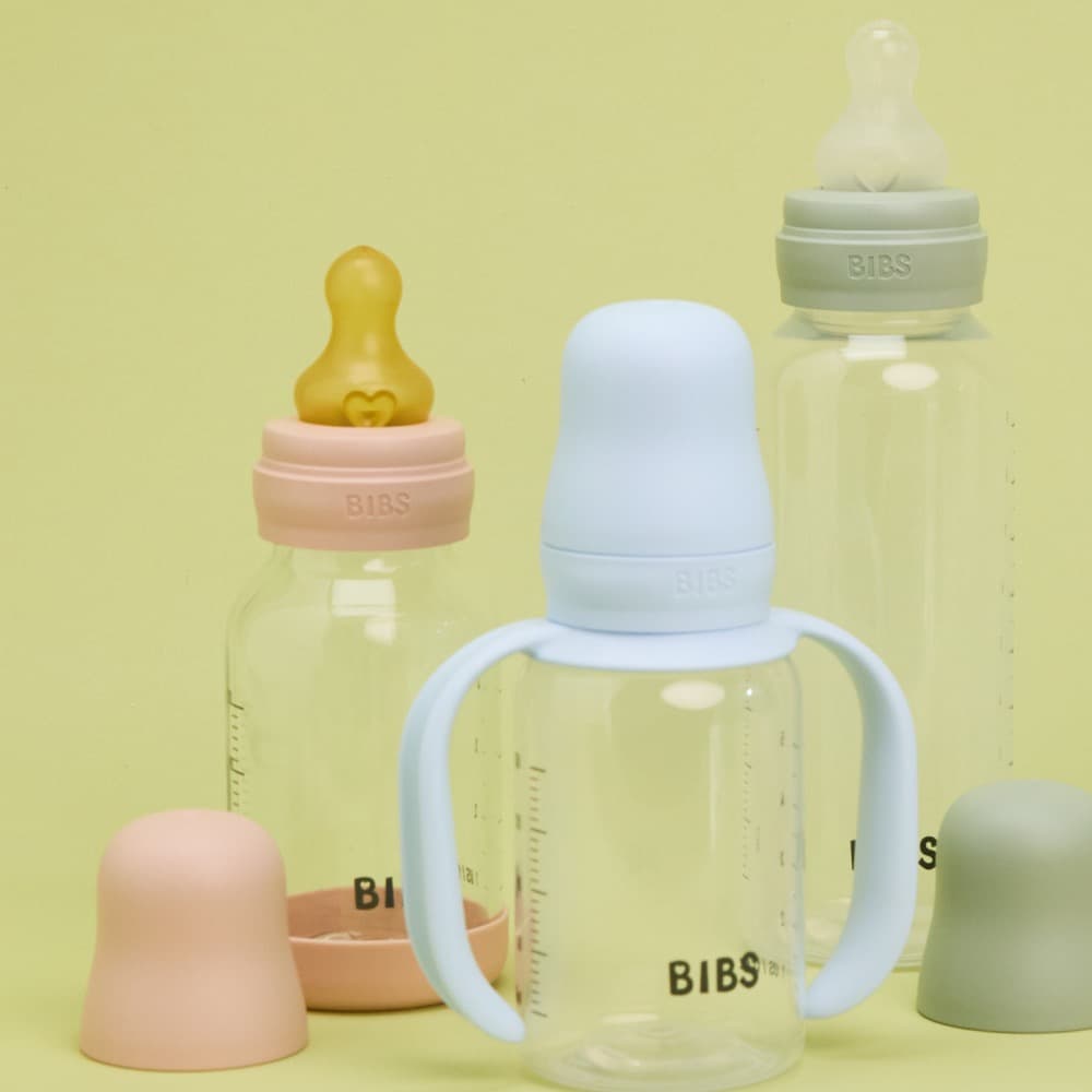 Стеклянная бутылочка BIBS - Baby Blue, 120 мл