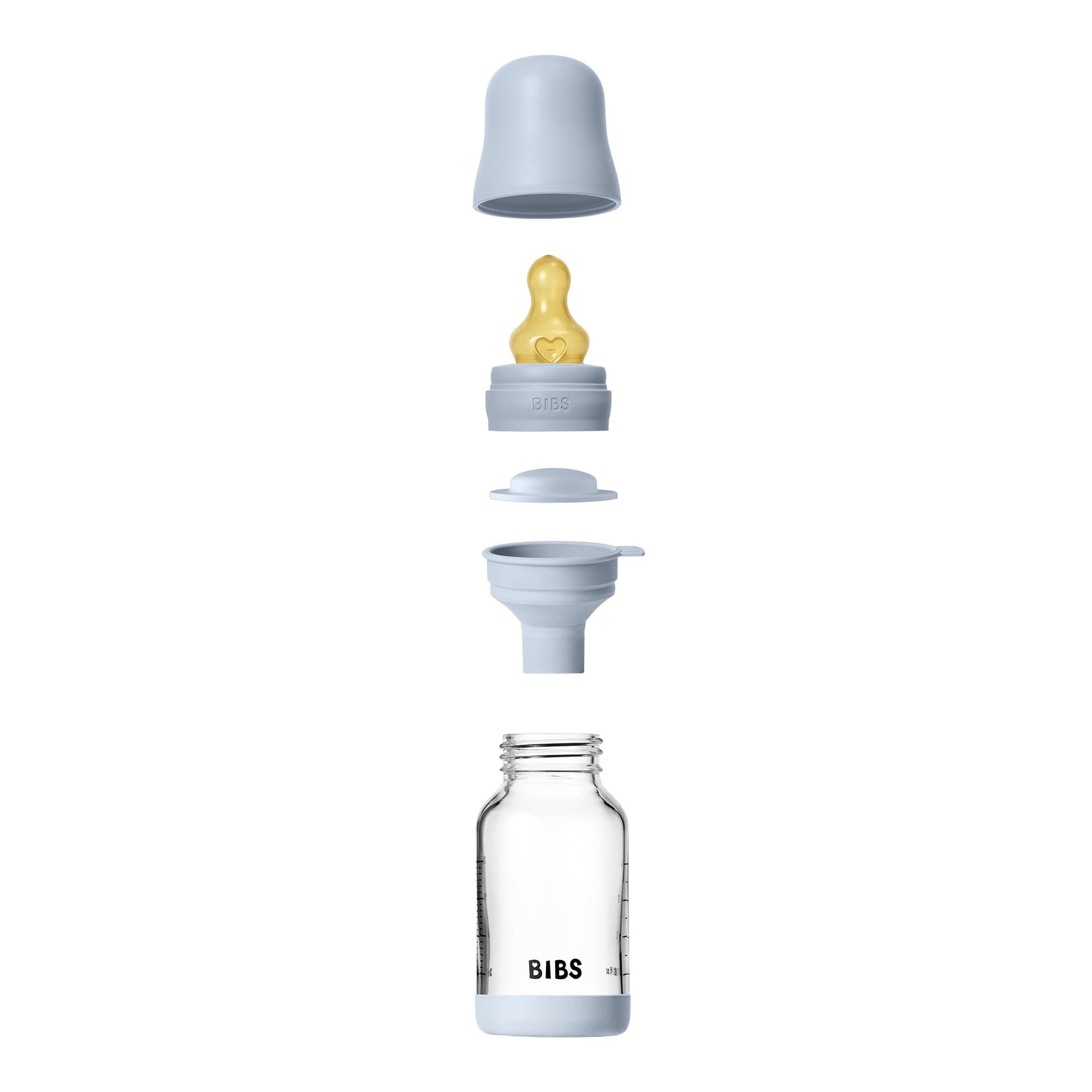Стеклянная бутылочка BIBS - Baby Blue, 120 мл