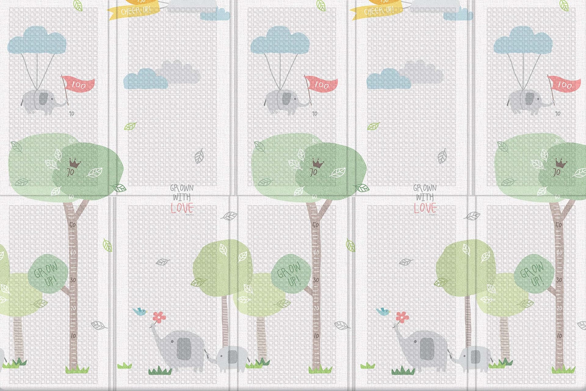 Коврик детский складной 140x200x1 см, Весёлая прогулка