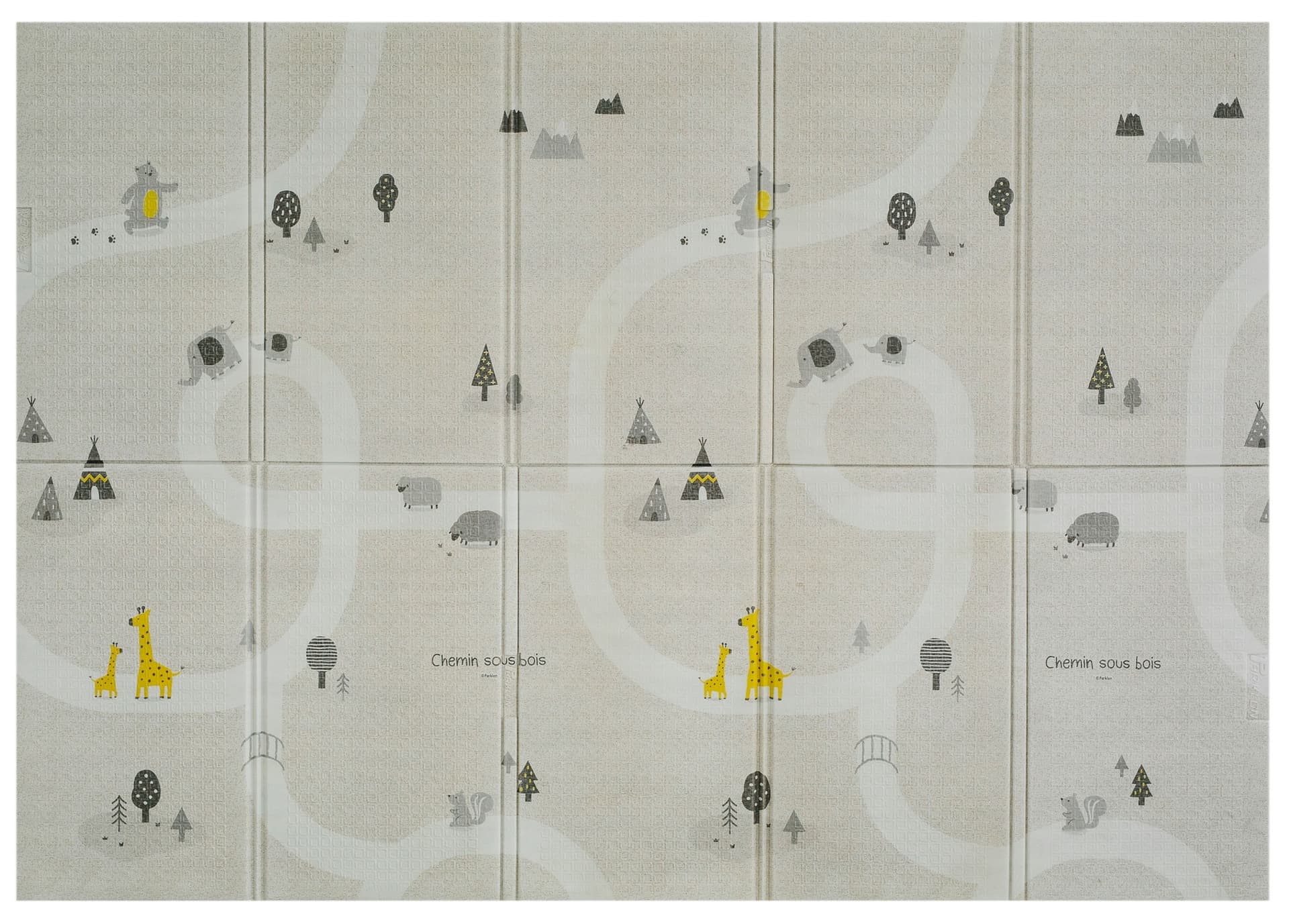 Коврик детский складной 140x200x1 см, Лесные тропинки