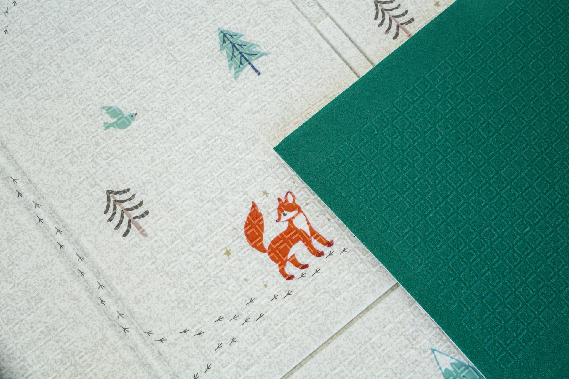 Коврик детский складной 140x200x1 см, Лес чудес