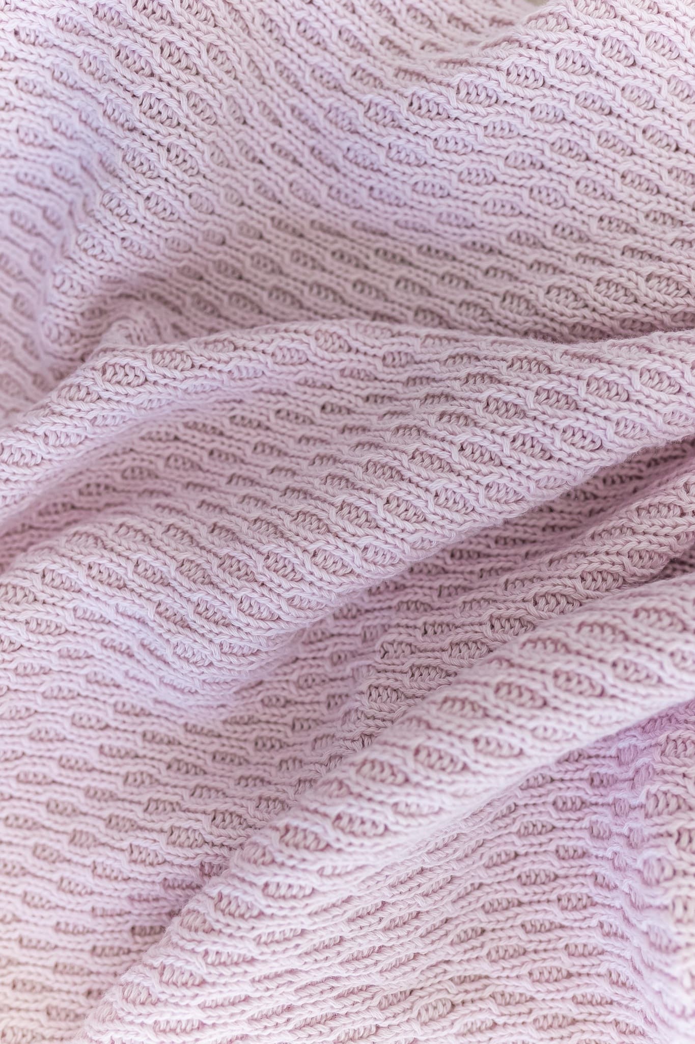 Плед мун из 100%  хлопка, Лавандовый