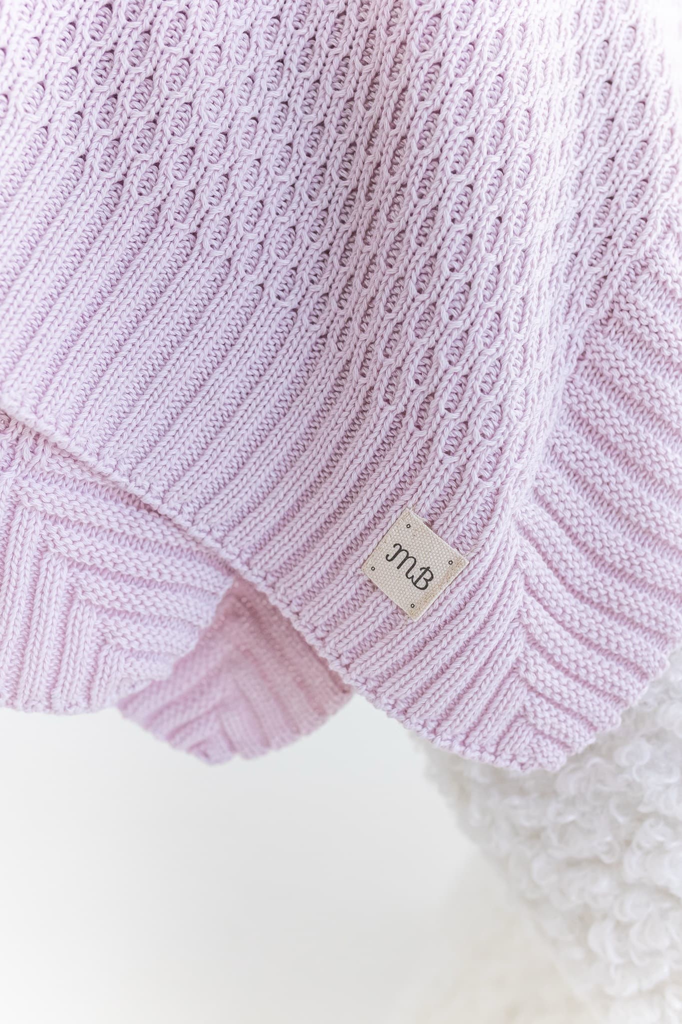 Плед мун из 100%  хлопка, Лавандовый