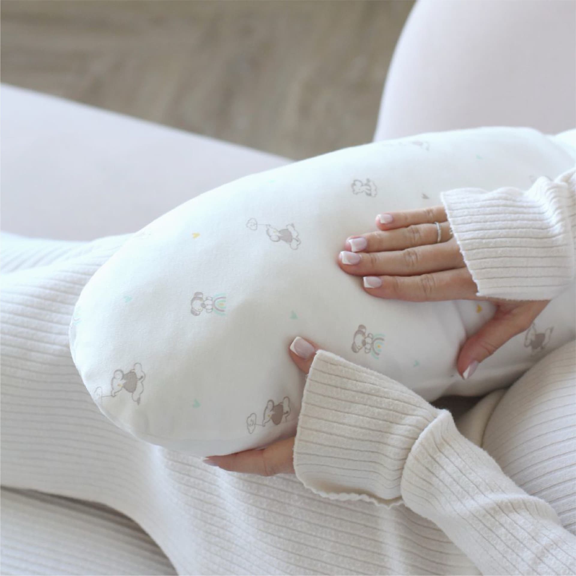 Подушка для беременных бумеранг Слоники