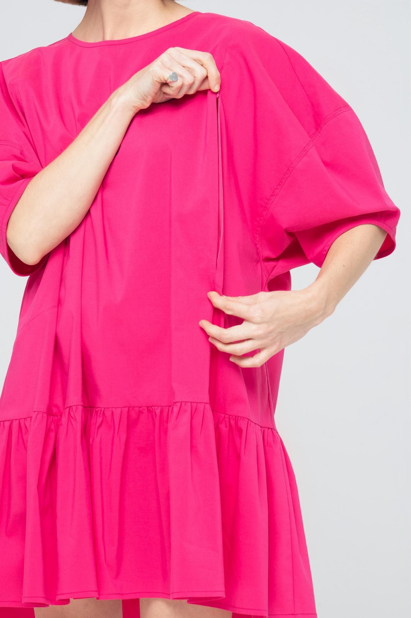 Платье колокольчик, Фуксия