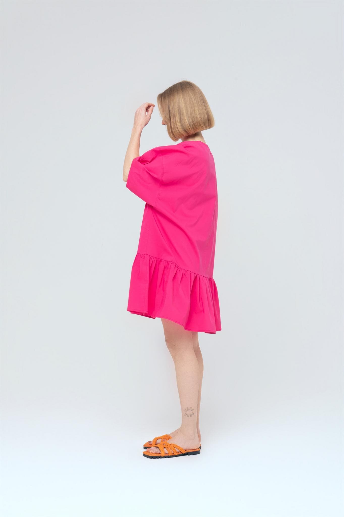 Платье колокольчик, Фуксия