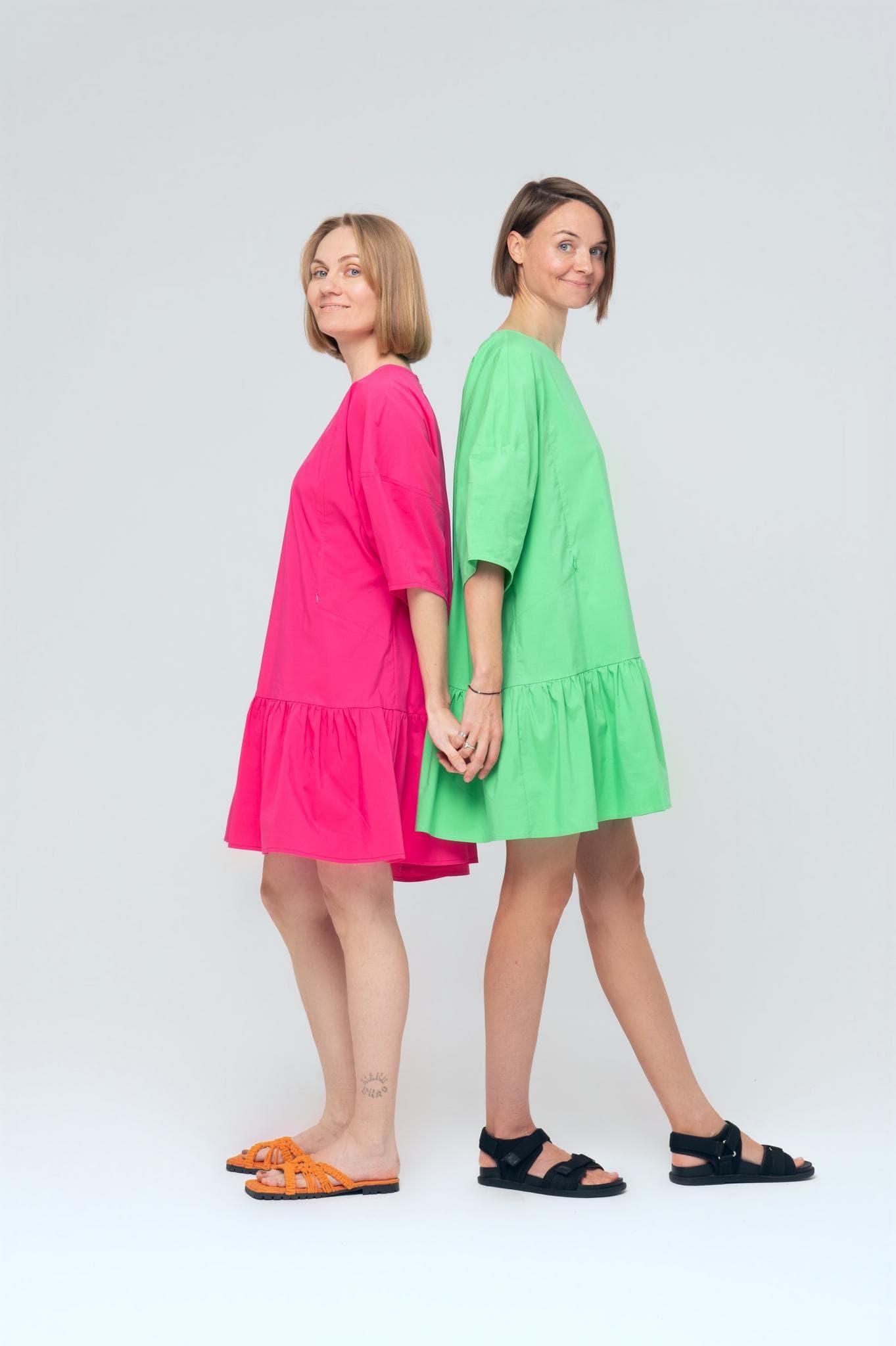 Платье колокольчик, Фуксия