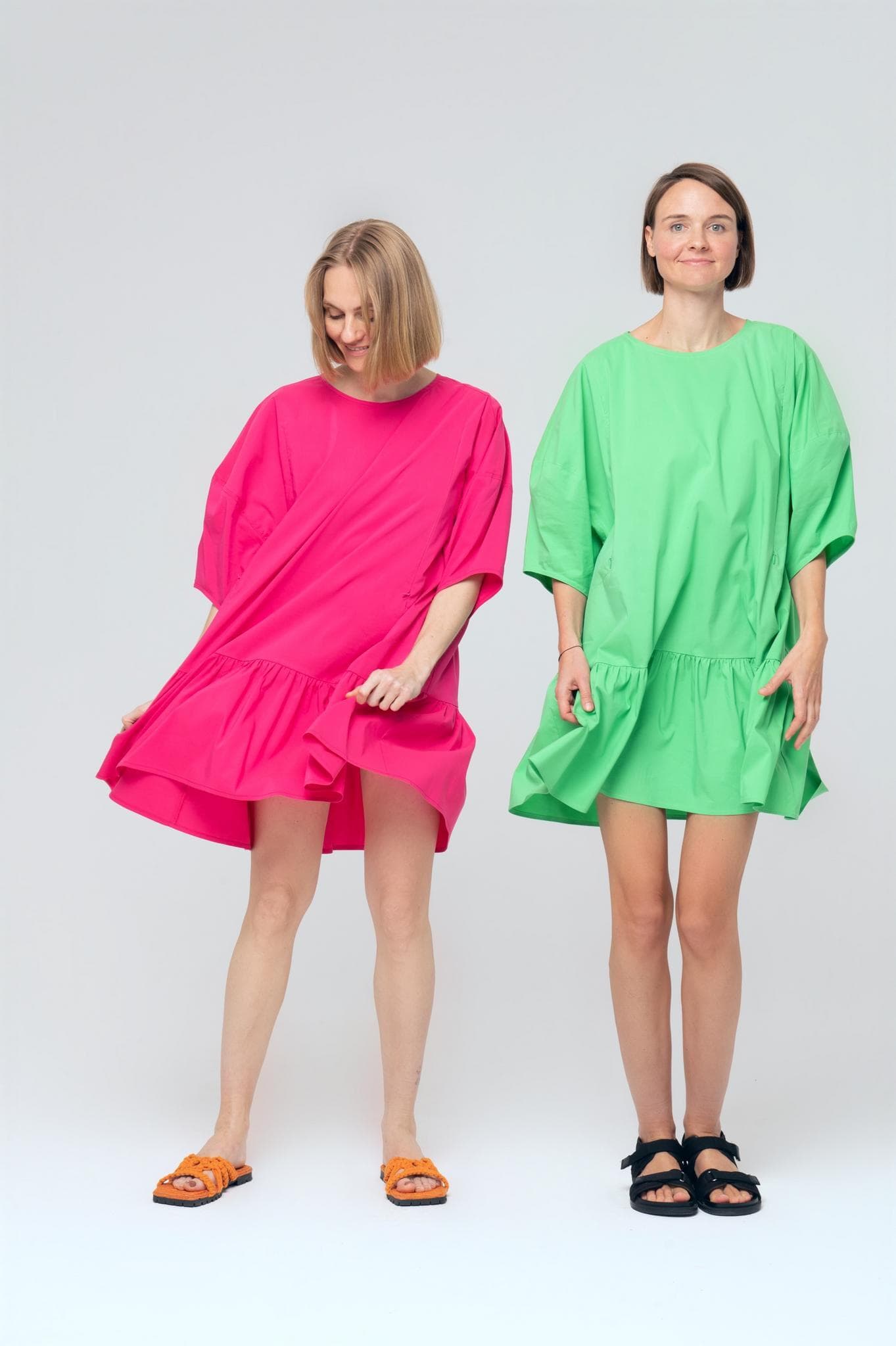 Платье колокольчик, Зеленый