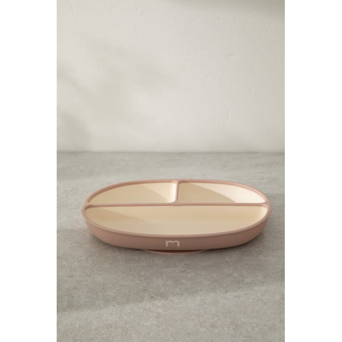 Силиконовая тарелка секционная на присоске 560мл. Cotton candy