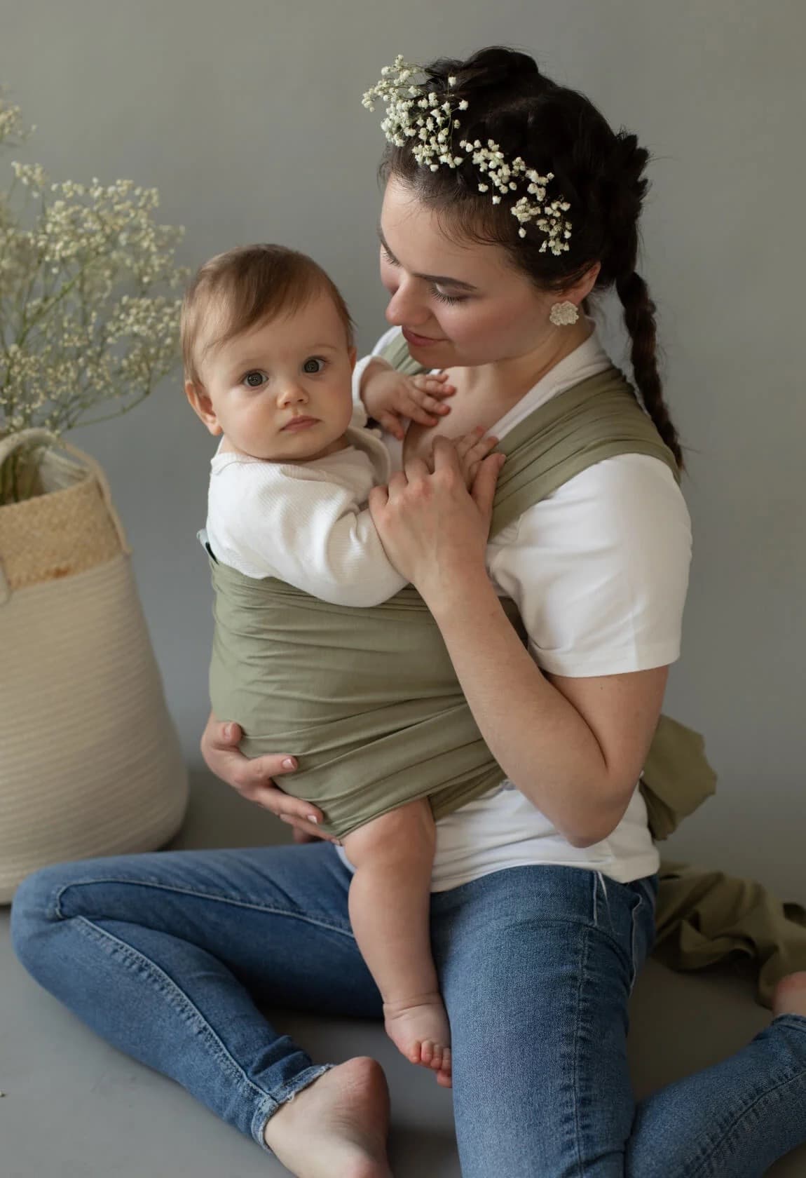 Трикотажный слинг-шарф, цвет Фисташка