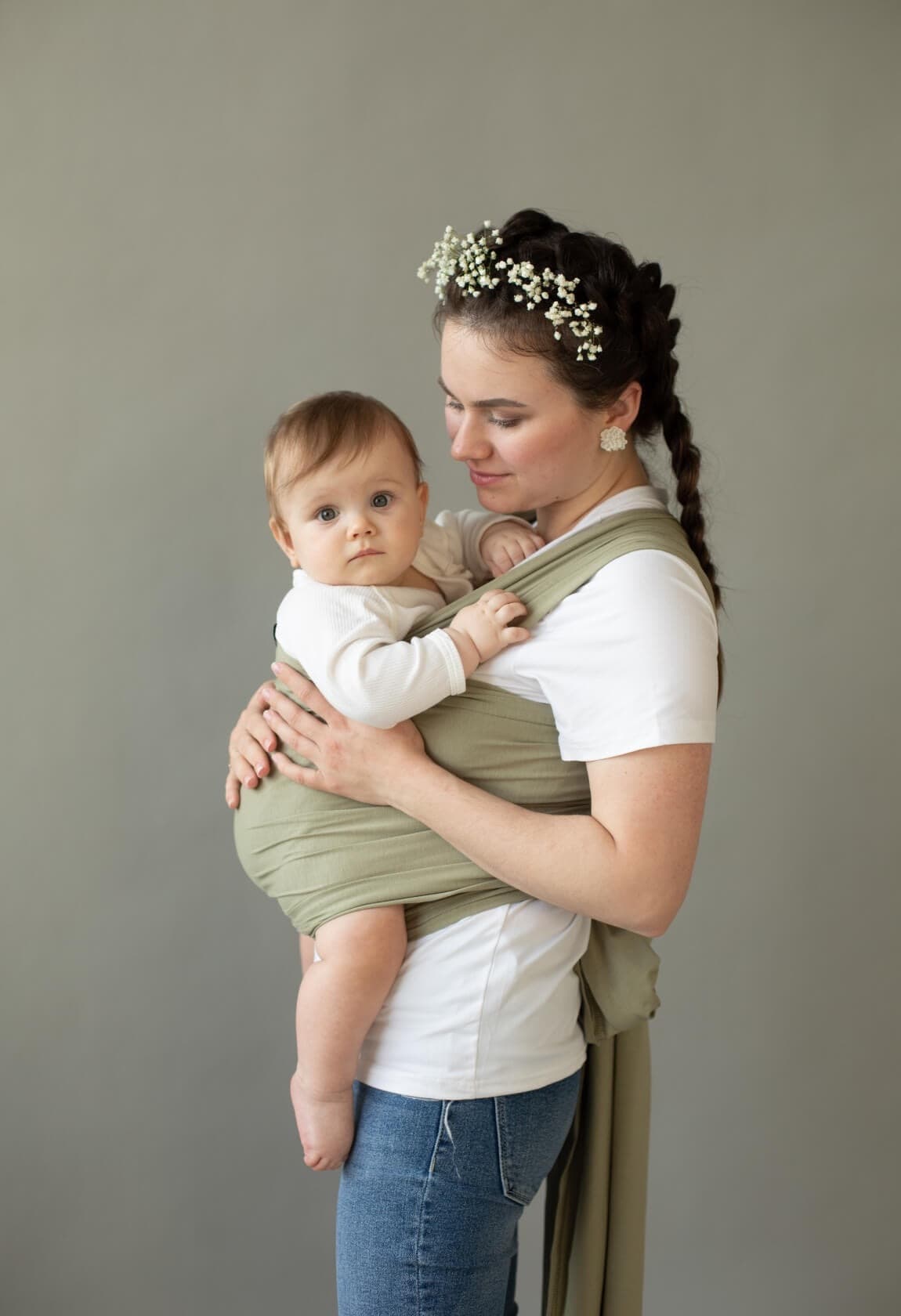 Трикотажный слинг-шарф, цвет Фисташка