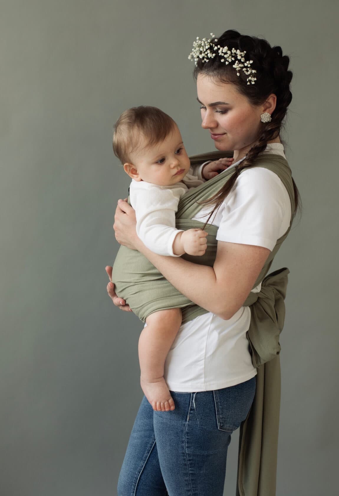 Трикотажный слинг-шарф, цвет Фисташка