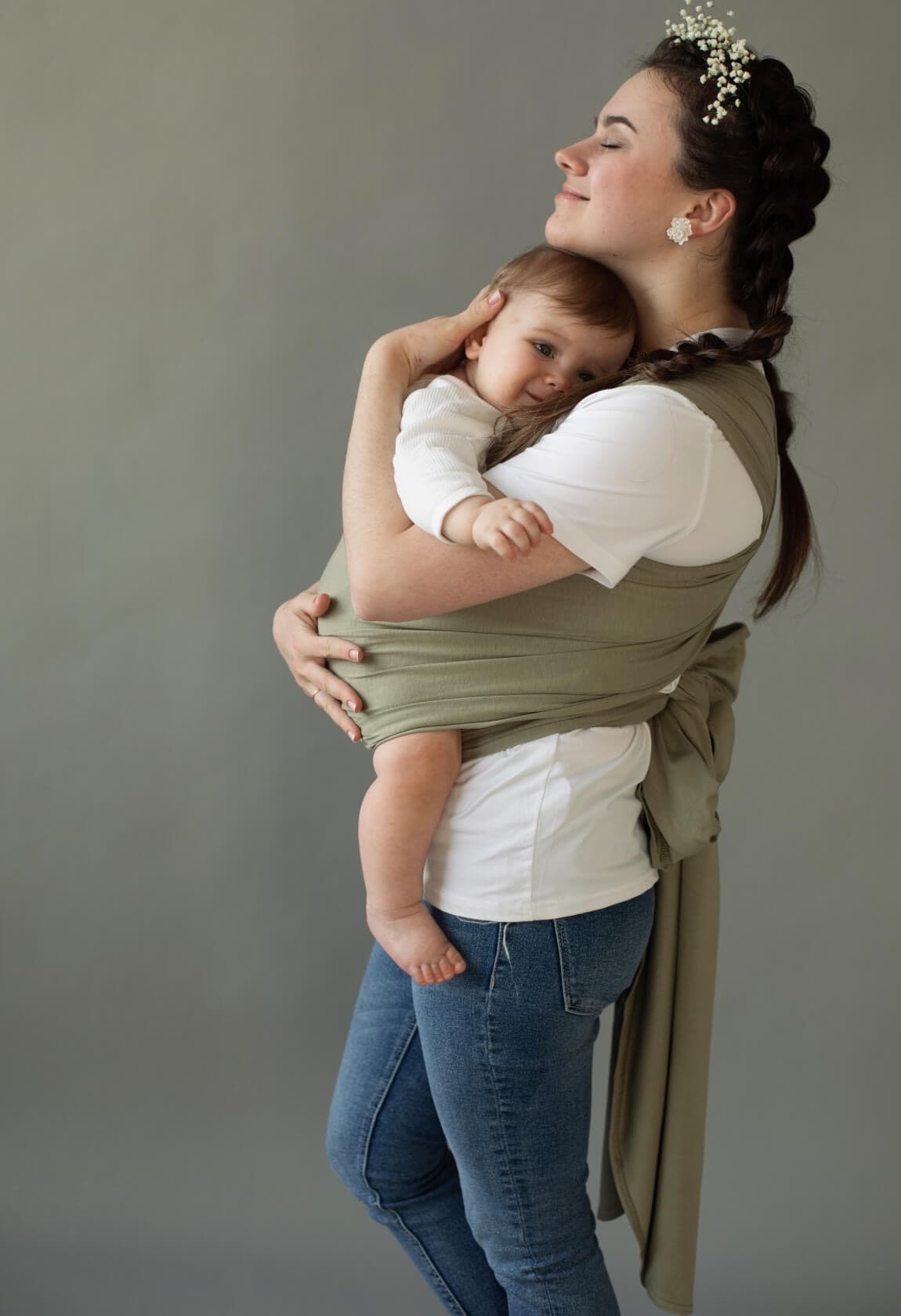 Трикотажный слинг-шарф, цвет Фисташка