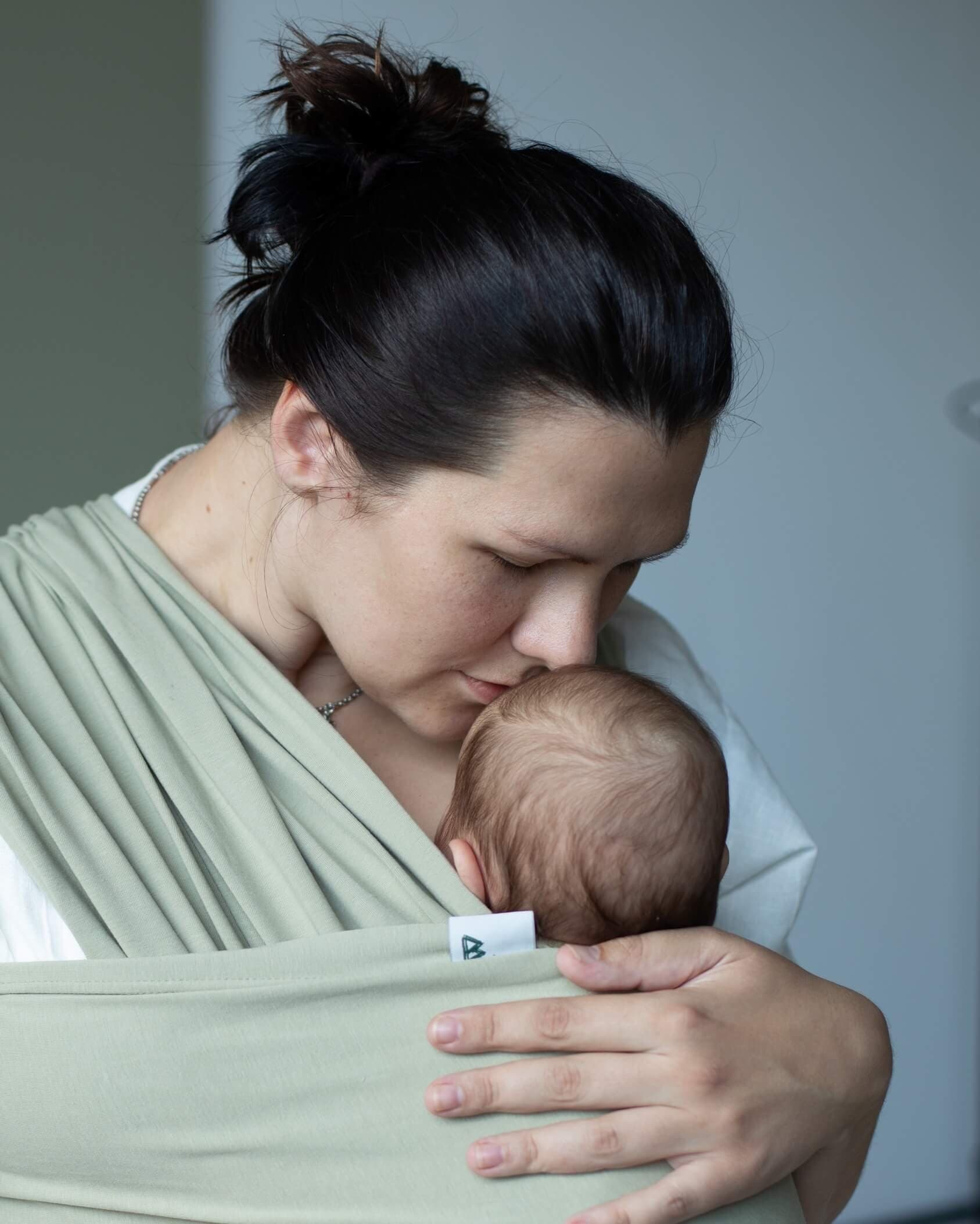 Трикотажный слинг-шарф, цвет Фисташка