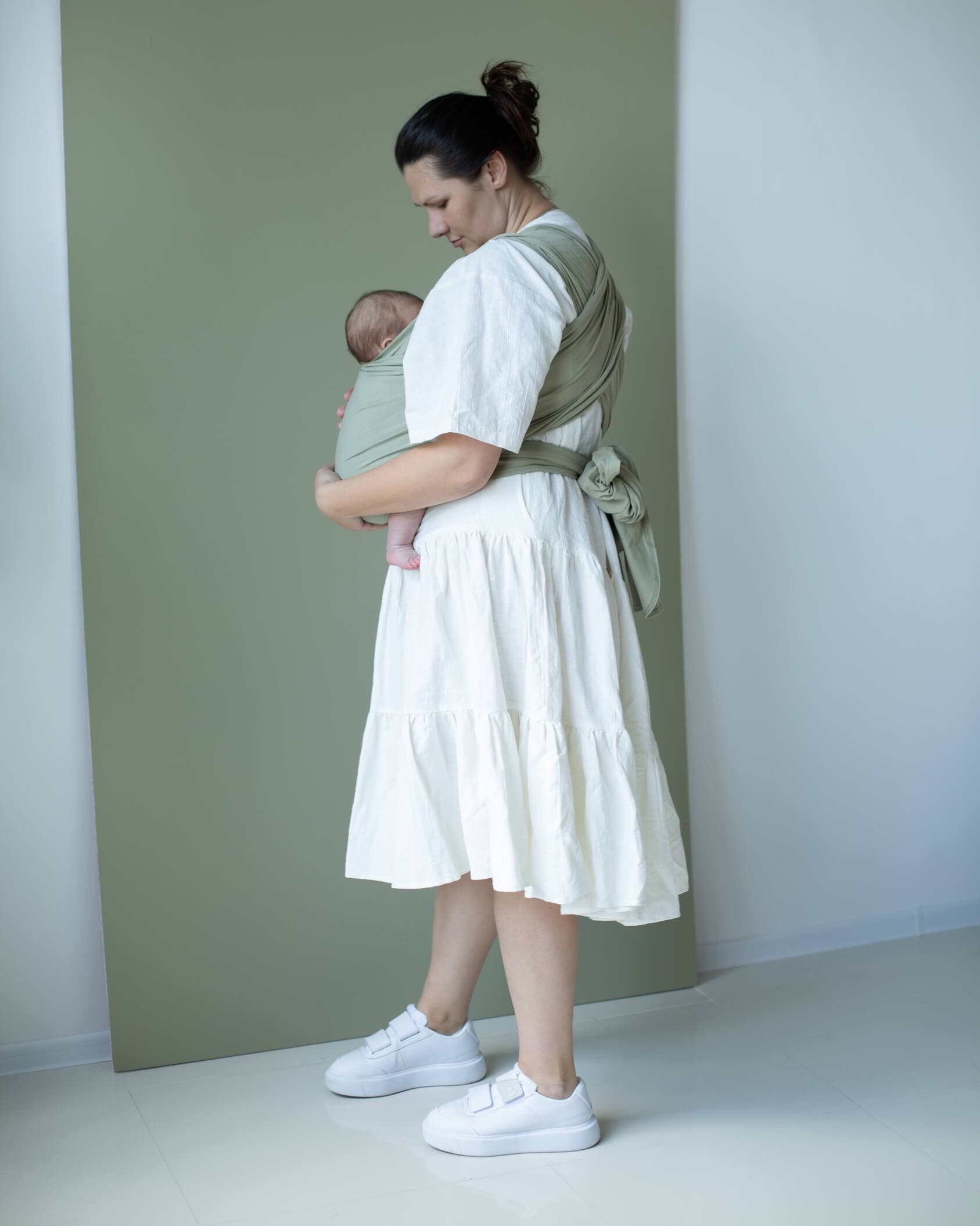 Трикотажный слинг-шарф, цвет Фисташка