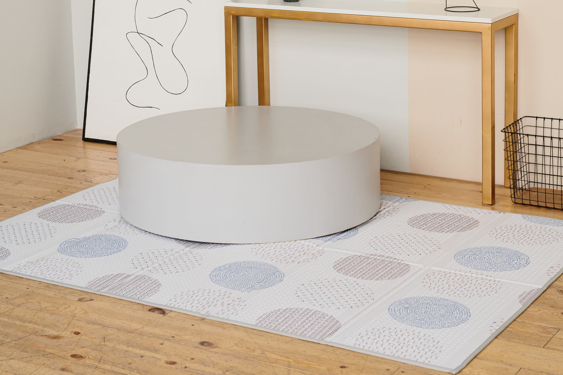 Складной коврик Sillky Portable 140x200x1 см, Уютные кружочки