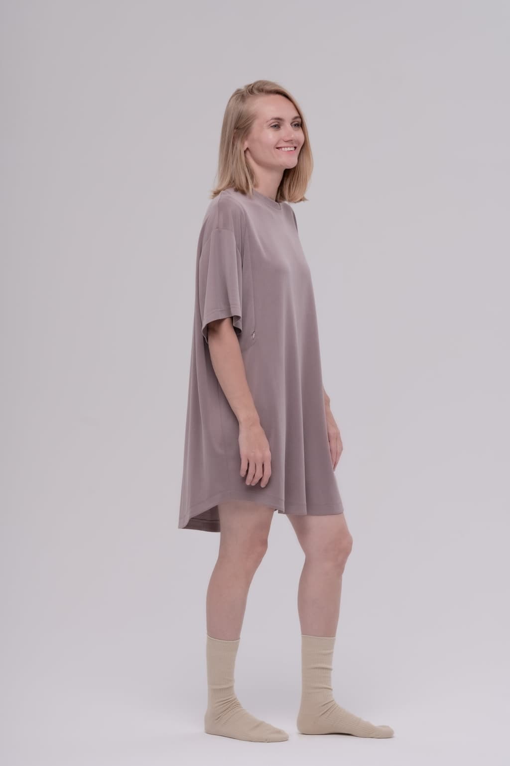 Удлинённая футболка Кофе