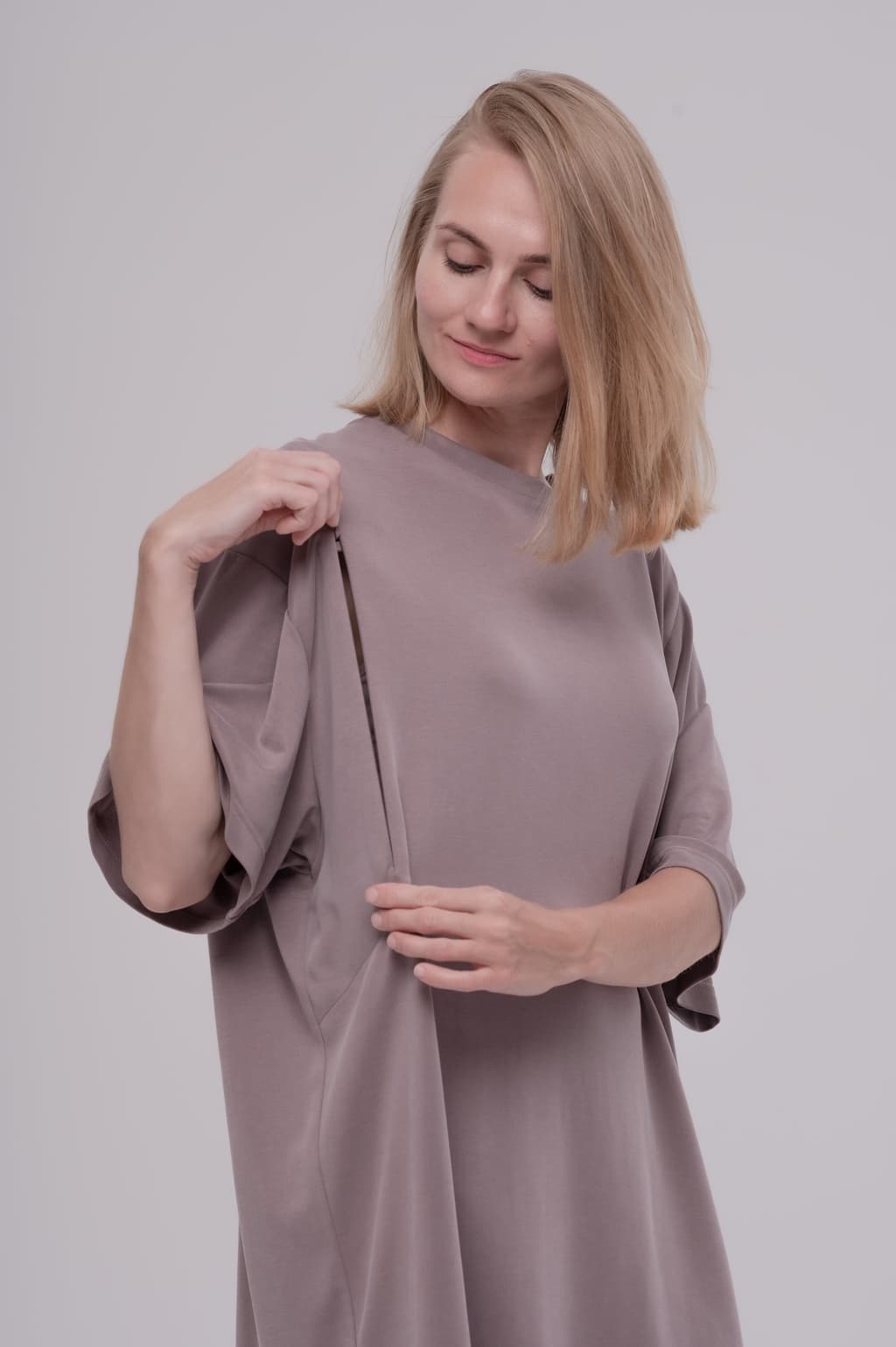 Удлинённая футболка Кофе