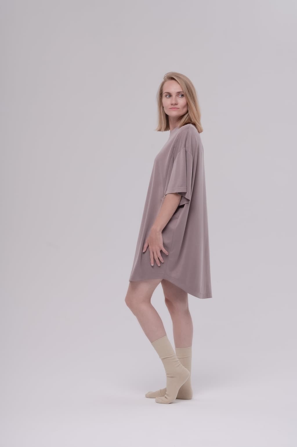 Удлинённая футболка Кофе