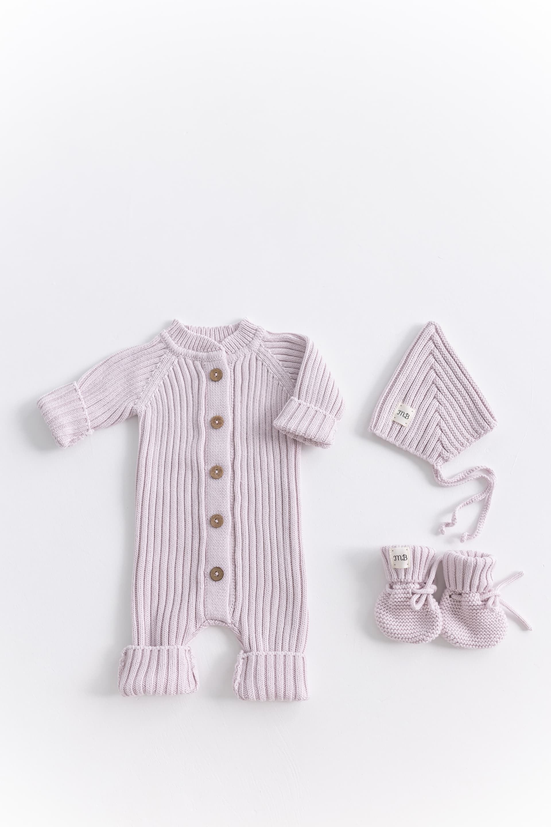 Комплект 3в1 лапша из 100% хлопка Лавандовый