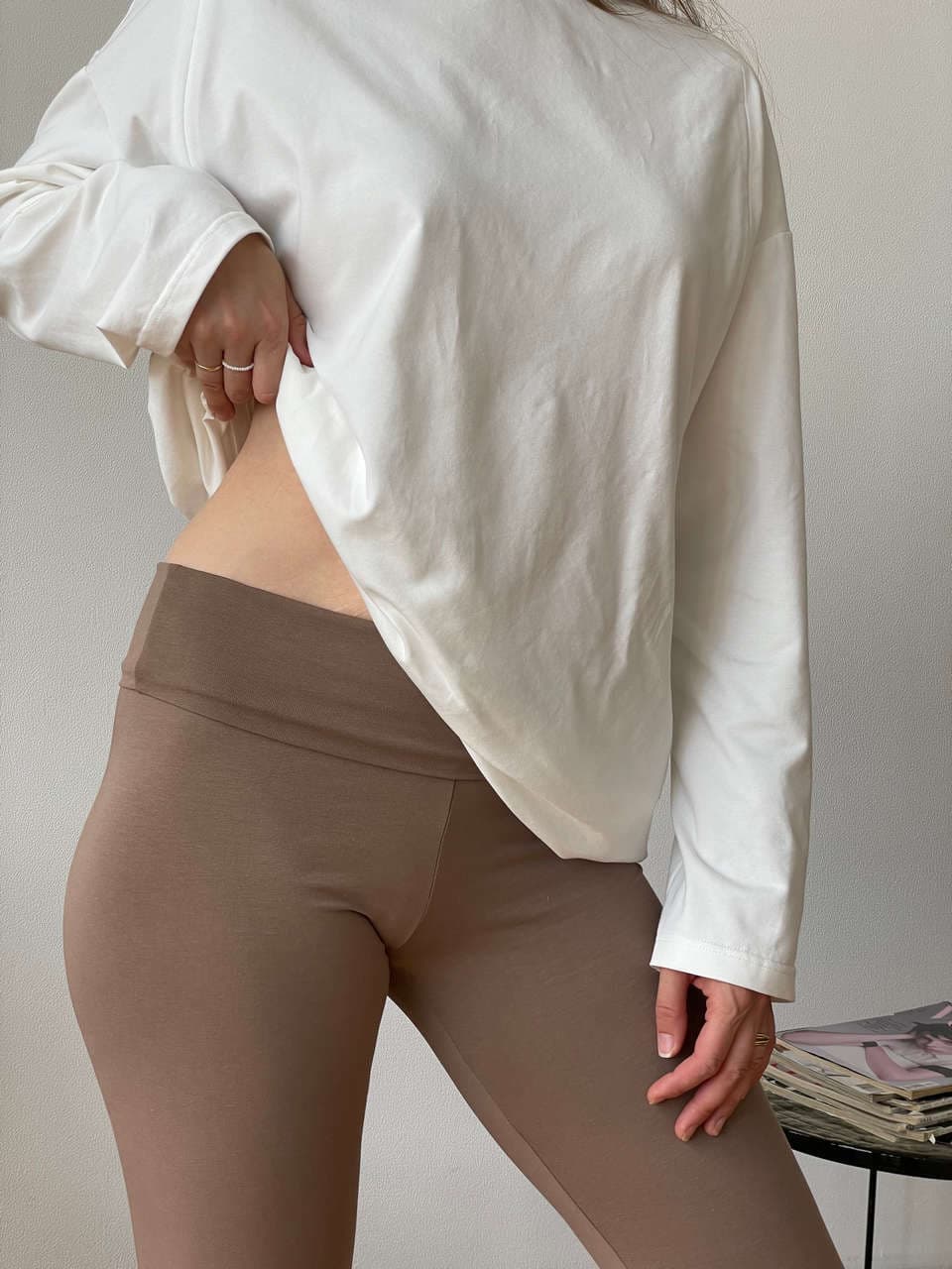 Легинсы с мягким поясом, Мокко