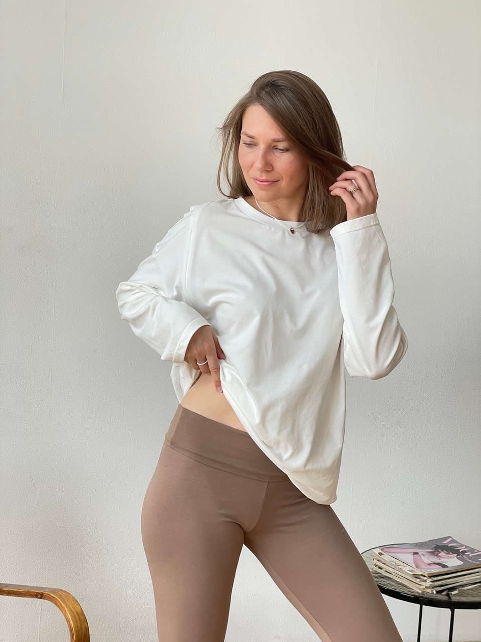 Легинсы с мягким поясом, Мокко