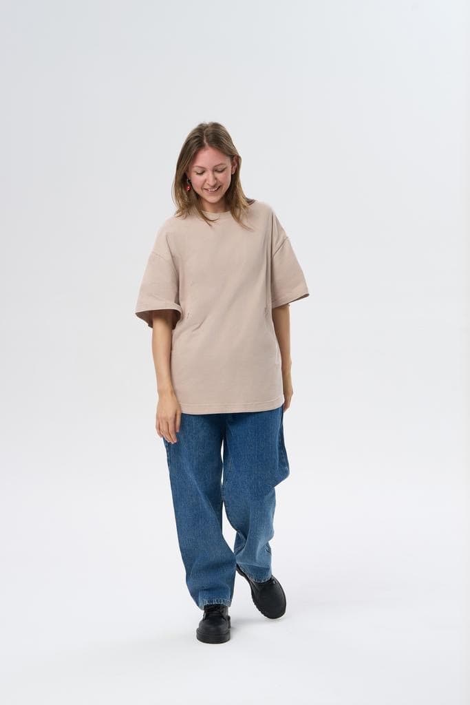 Футболка oversize Бежевый