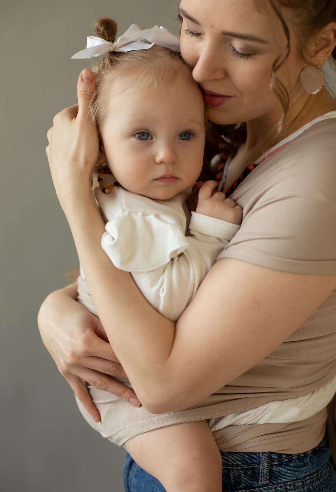 Трикотажный слинг-шарф, цвет какао