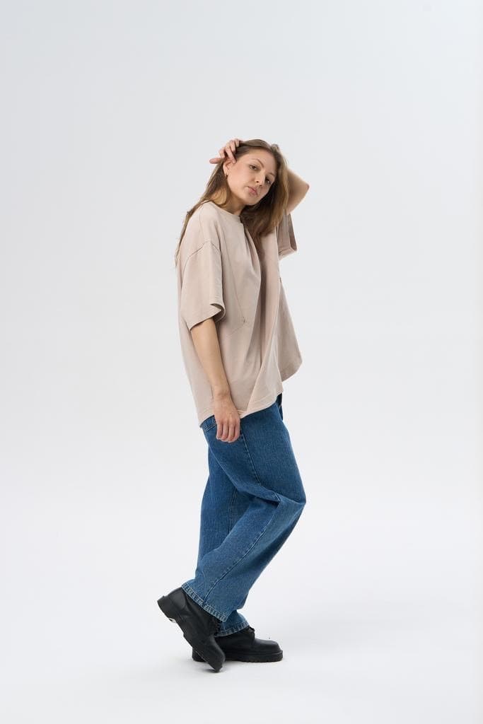 Футболка oversize Бежевый