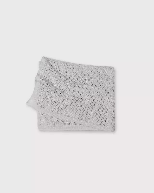 Плед-пелёнка ажурная Loomknits Светло-серый