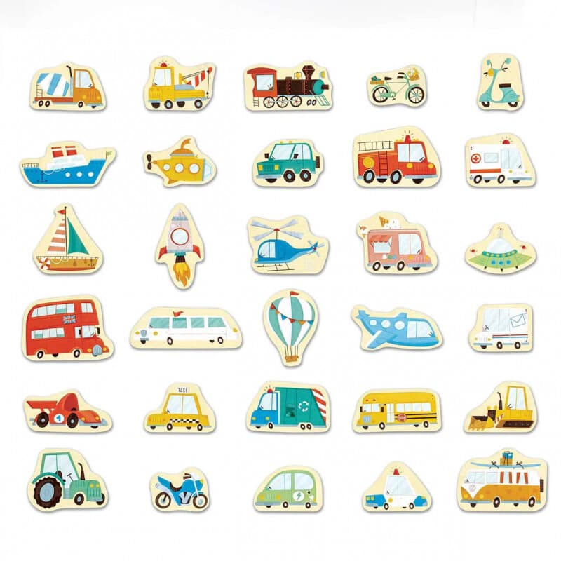 Игровой набор магнитных фигурок, транспорт