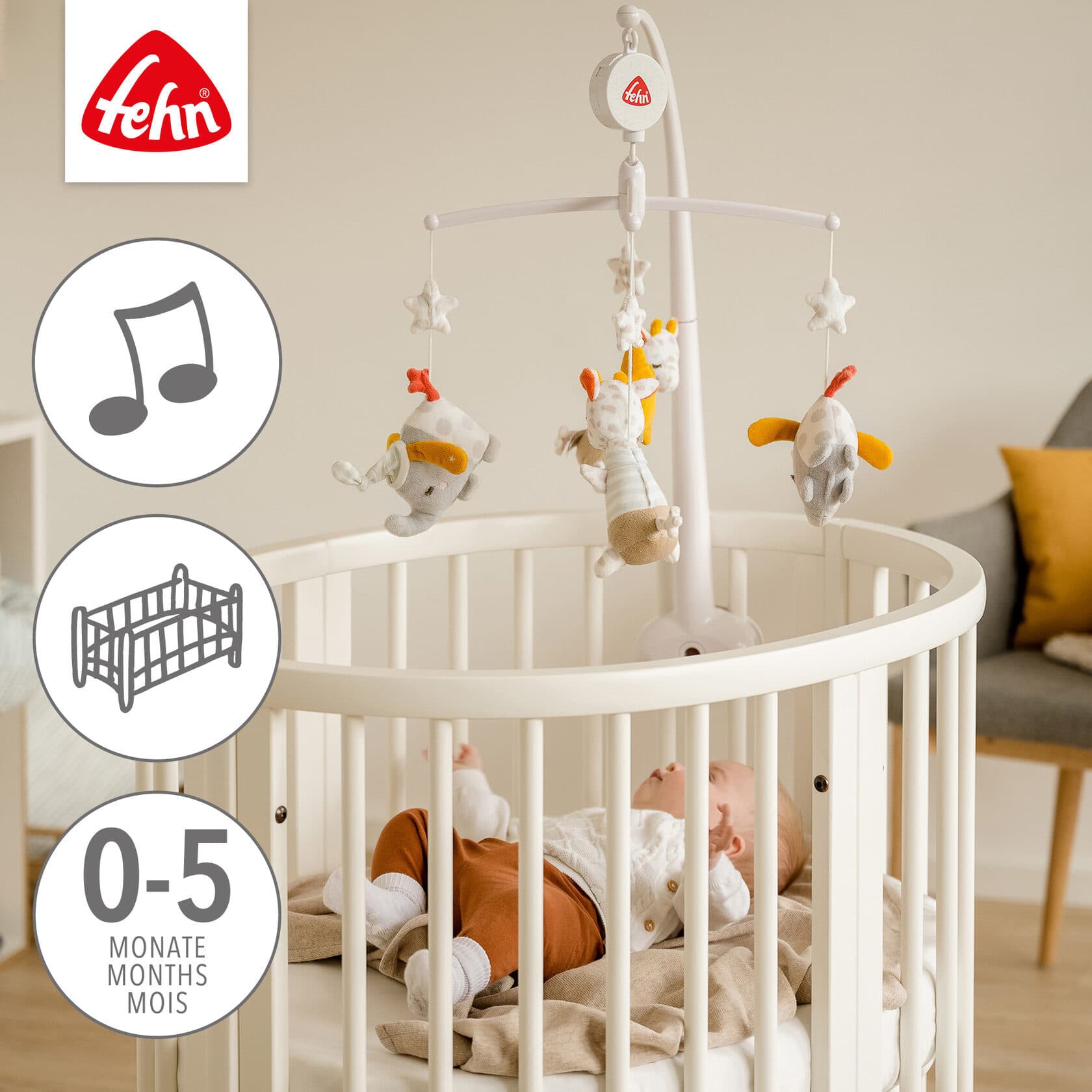 Музыкальный мобиль Спокойной ночи, светящийся в темноте