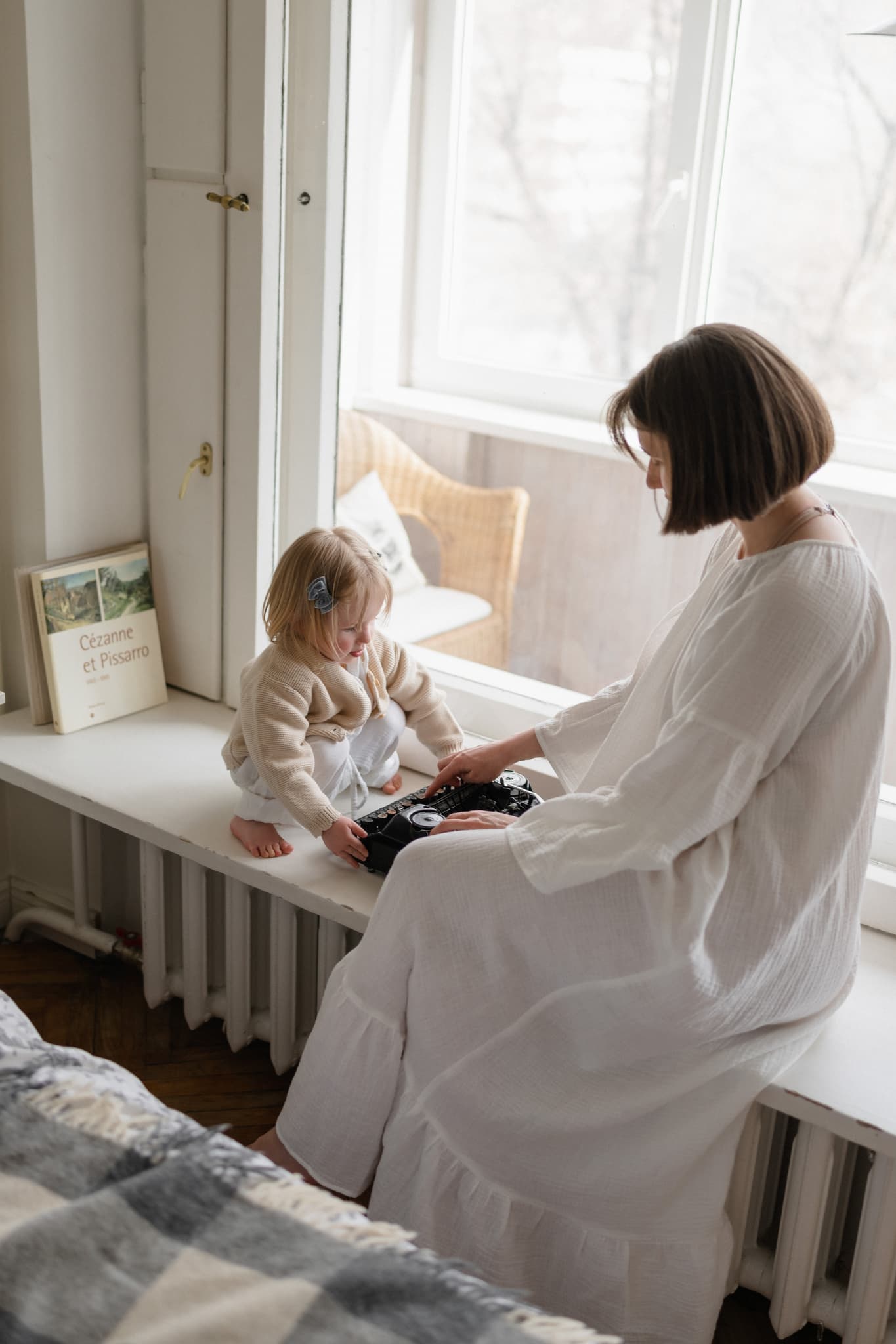 Платье муслиновое с воланами, Белый