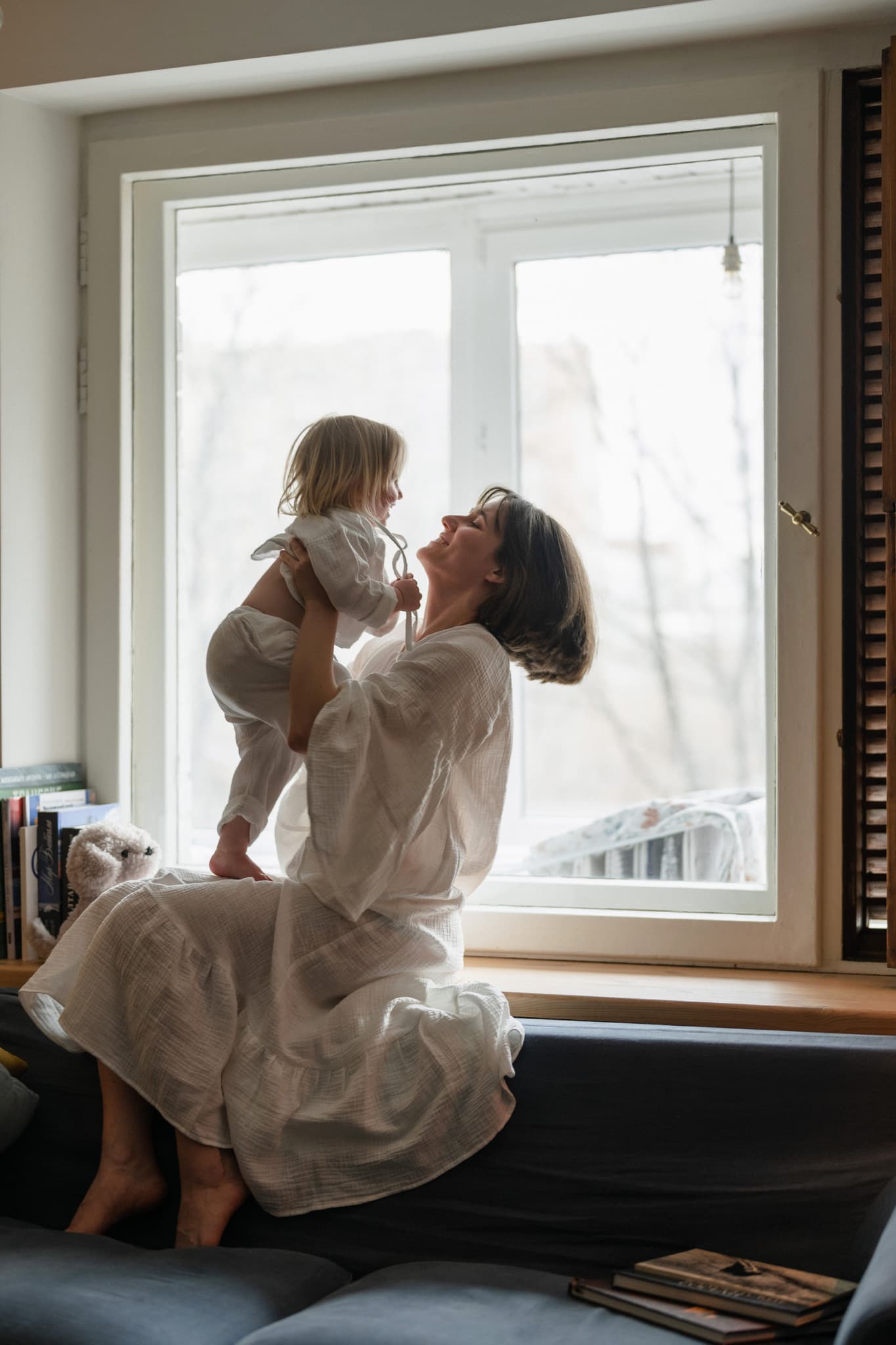 Платье муслиновое с воланами, Белый